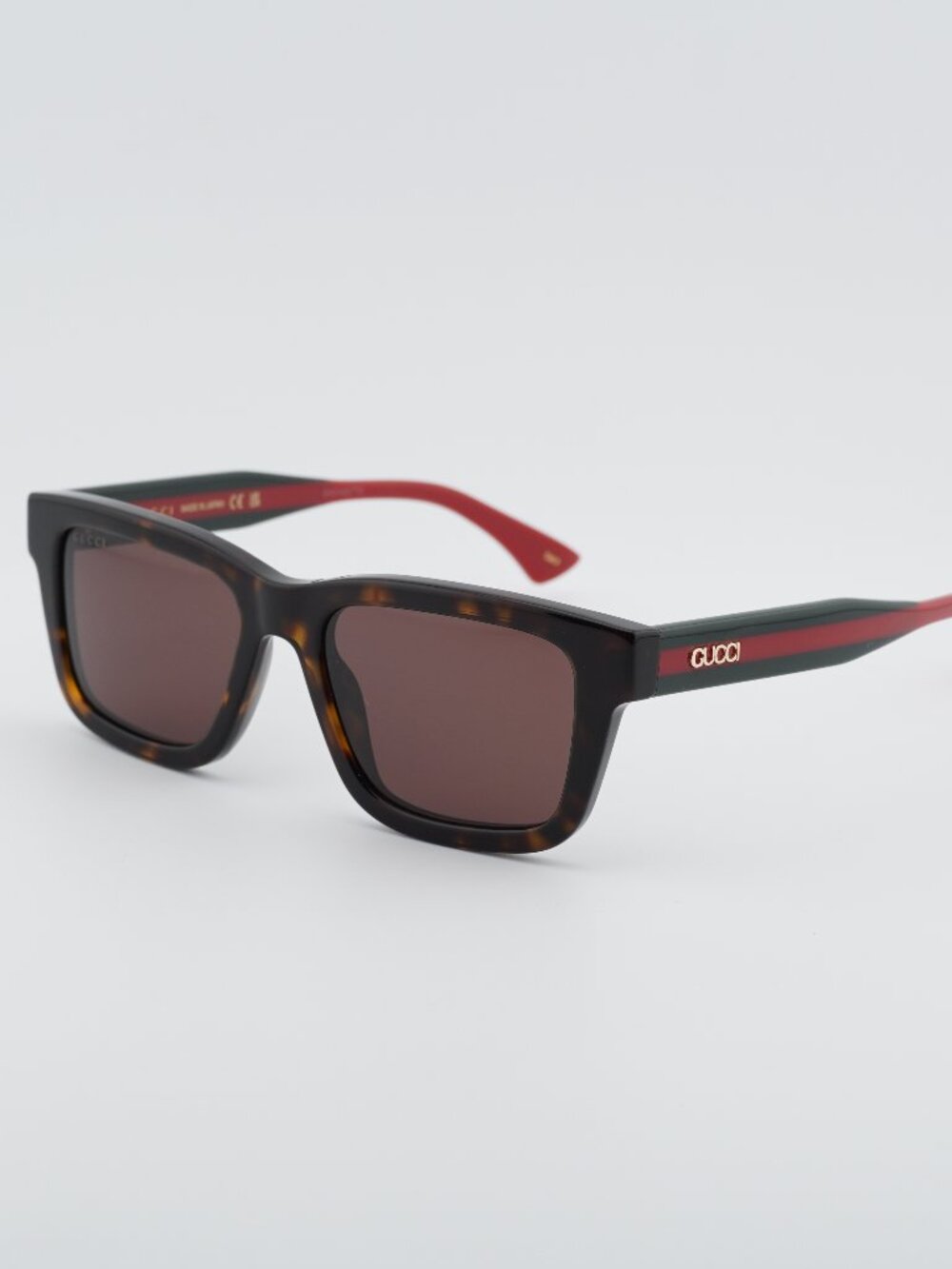 Gucci GG1869S 002 Sunglasses Havana Square Frame, Brown Lenses